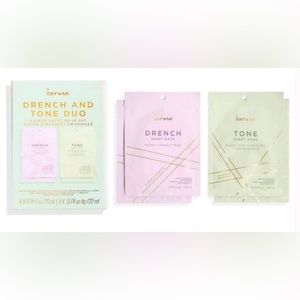 KARUNA Drench & Tone Duo. 4 Piece Sheet Mask Set. Say goodbye to puffy, dry skin